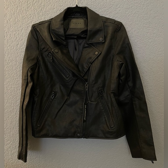 NWT Blank NYC Vegan Leather Moto Biker Jacket Size S Black - Picture 3 of 10